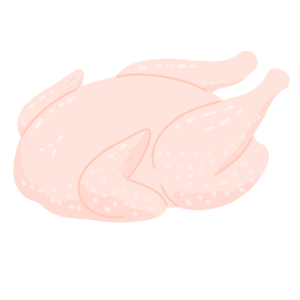 丸鶏の無料イラスト素材