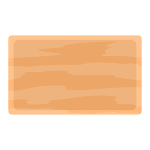 発泡トレー（トレイ・食品トレー）の無料イラスト素材（木目）