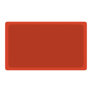 発泡トレー（トレイ・食品トレー）の無料イラスト素材（赤）