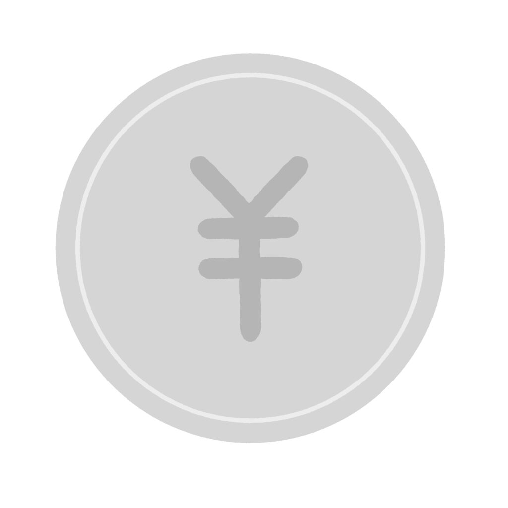 日本の硬貨（円）の無料イラスト素材