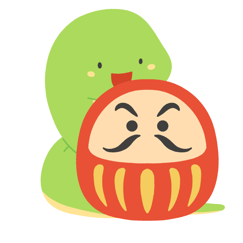 だるまと巳（へび）の無料イラスト素材