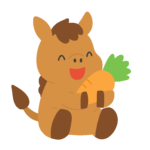 clip art of horse with carrot-illpop.com