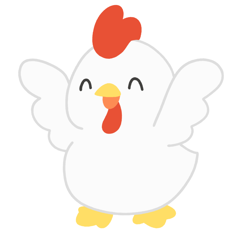 十二支の酉（とり）の無料イラスト素材