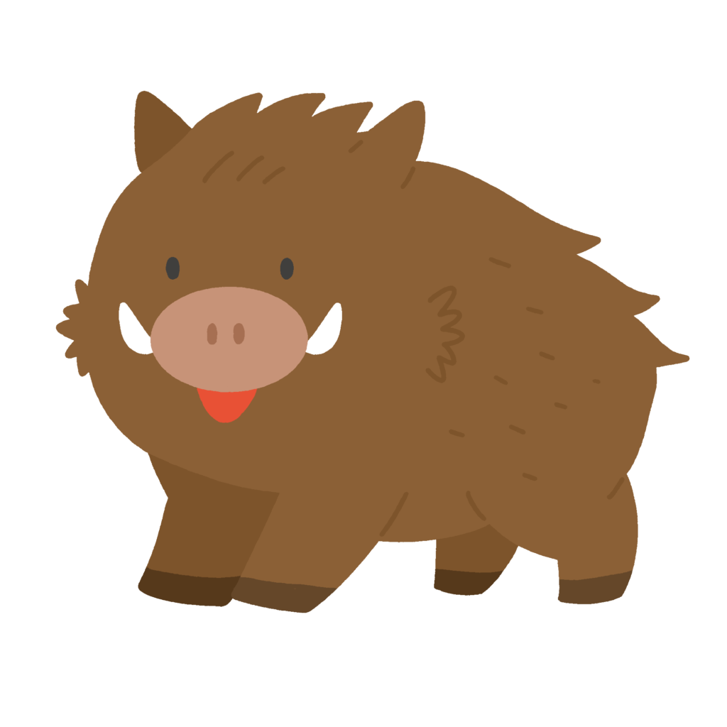 猪（イノシシ）の無料イラスト素材