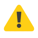 注意マーク（三角ビックリマーク）の無料イラスト素材