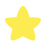 黄色の星の無料イラスト素材