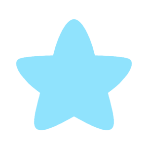 水色の星の無料イラスト素材