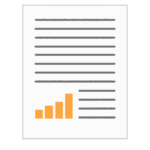 ビジネス書類（グラフ入り）の無料イラスト素材