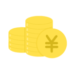 コインを積み重ねたお金の無料イラスト素材