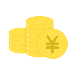 コインを積み重ねたお金の無料イラスト素材