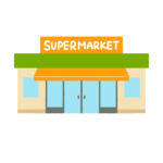スーパーマーケットの無料イラスト素材