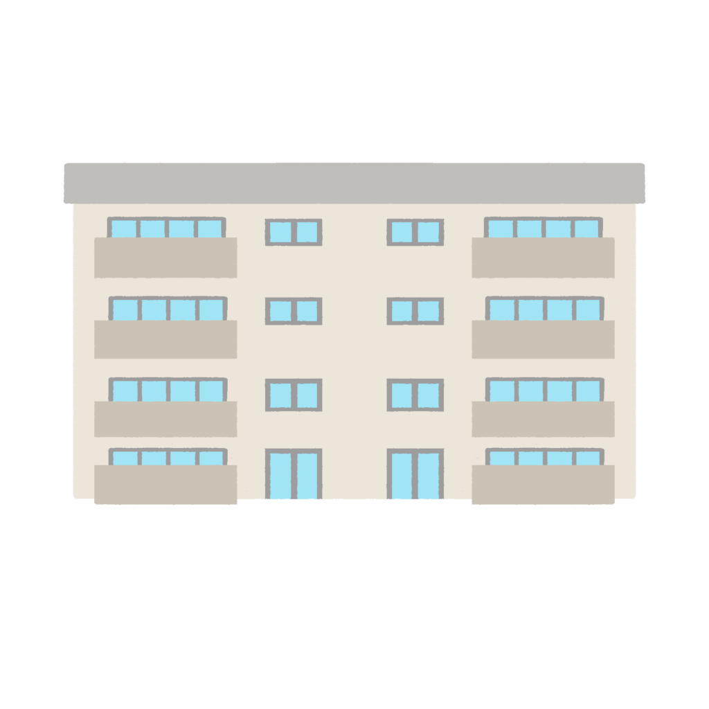 公営団地・集合住宅の無料イラスト素材