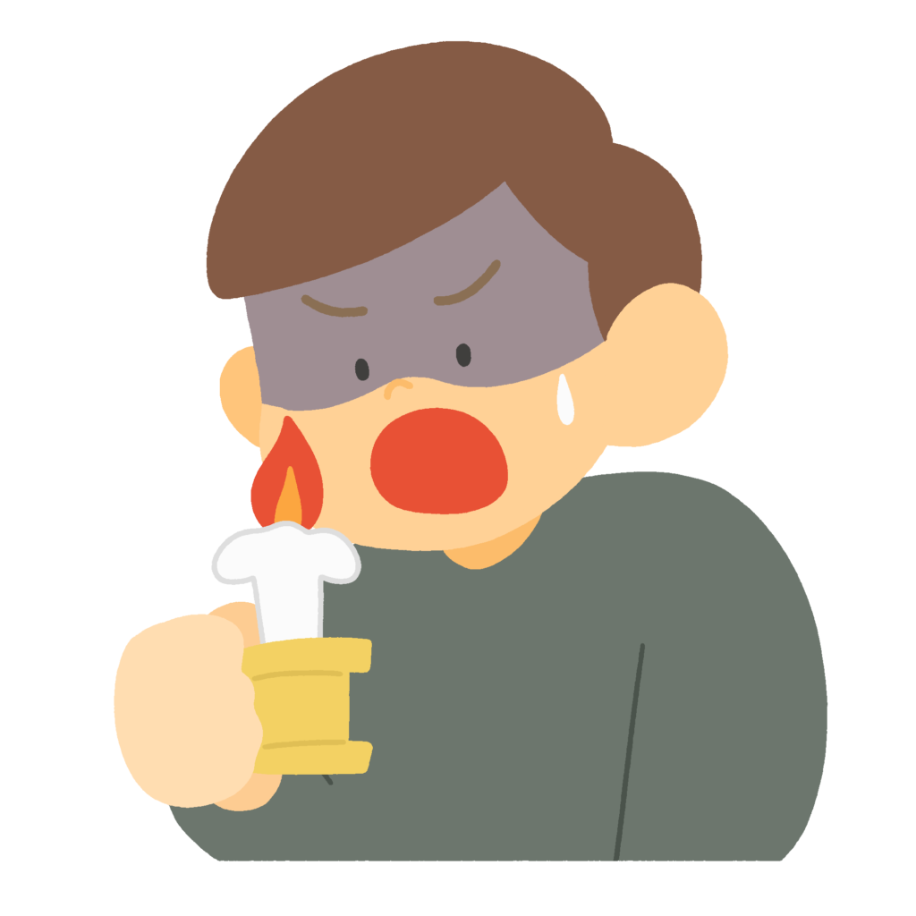 怪談話をする人の無料イラスト素材