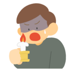 怪談話をする人の無料イラスト素材