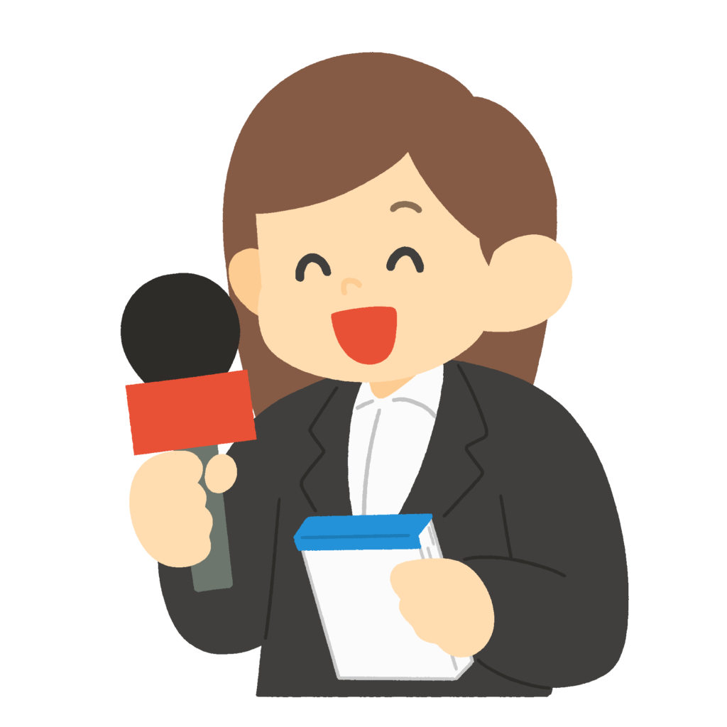 インタビュアーの無料イラスト素材