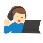 タブレットでビデオ通話する男の子の無料イラスト素材