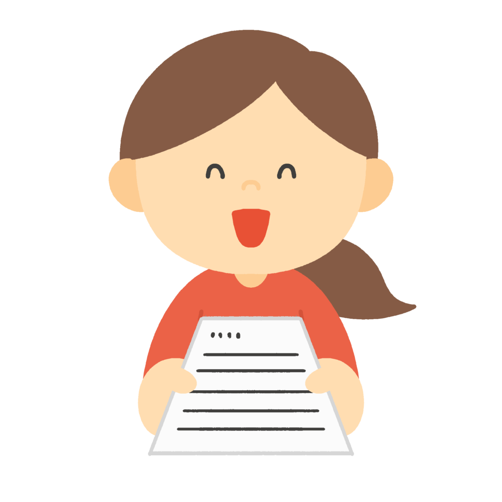 書類を差し出す女性の無料イラスト素材