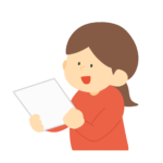 書類を提出する女性の無料イラスト素材