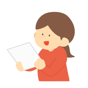 書類を提出する女性の無料イラスト素材