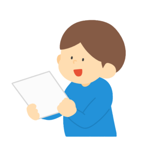 書類を提出する男性の無料イラスト素材