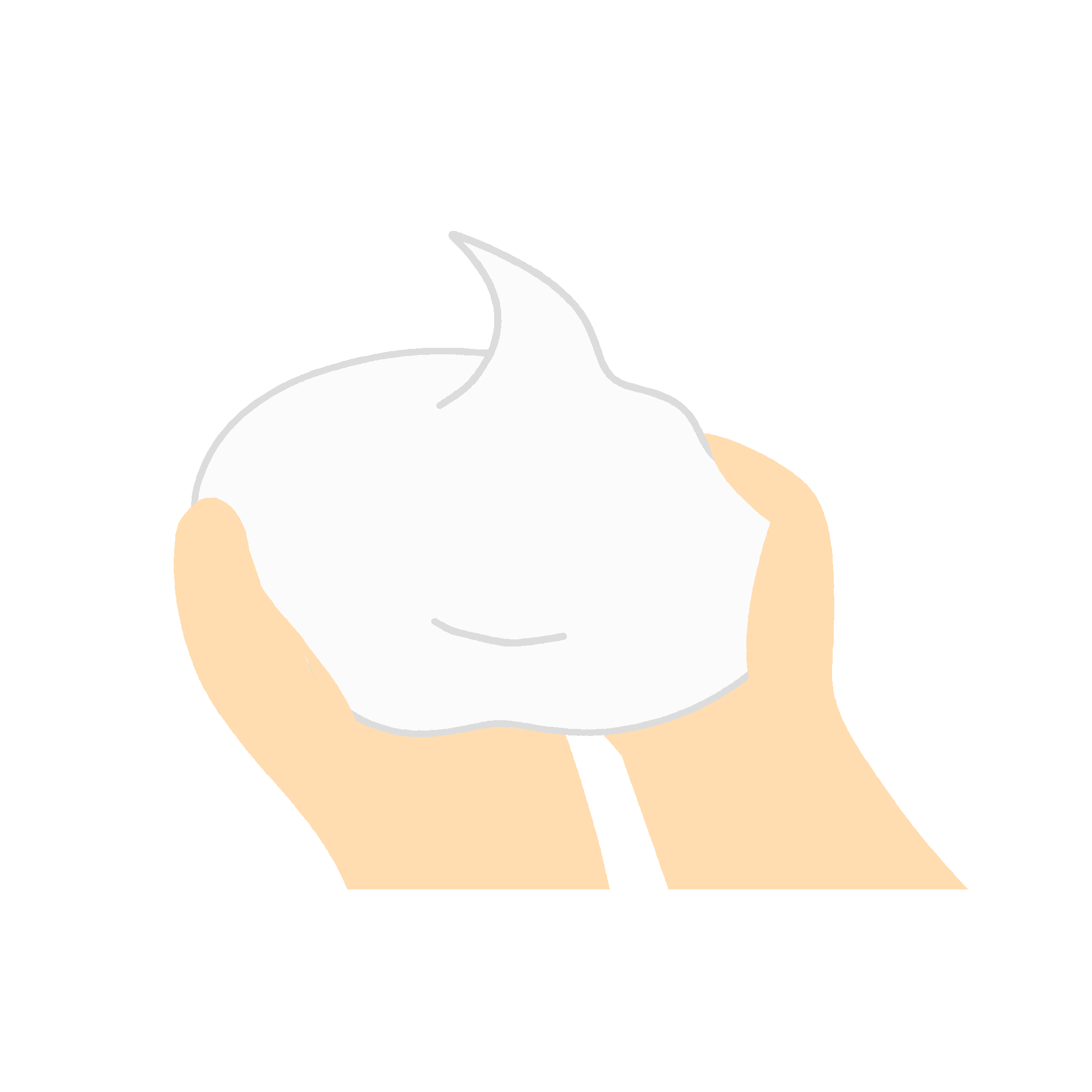 洗顔フォームの泡の無料イラスト素材