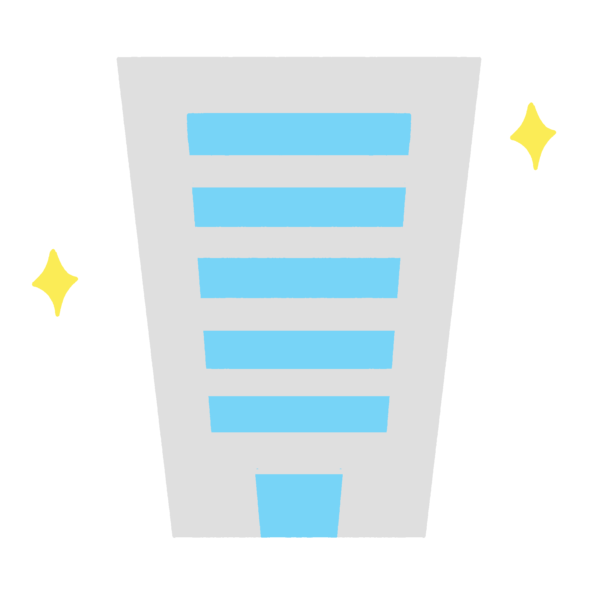 新しいビル・新庁舎の無料イラスト素材