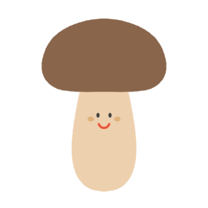 きのこのキャラクターの無料イラスト素材
