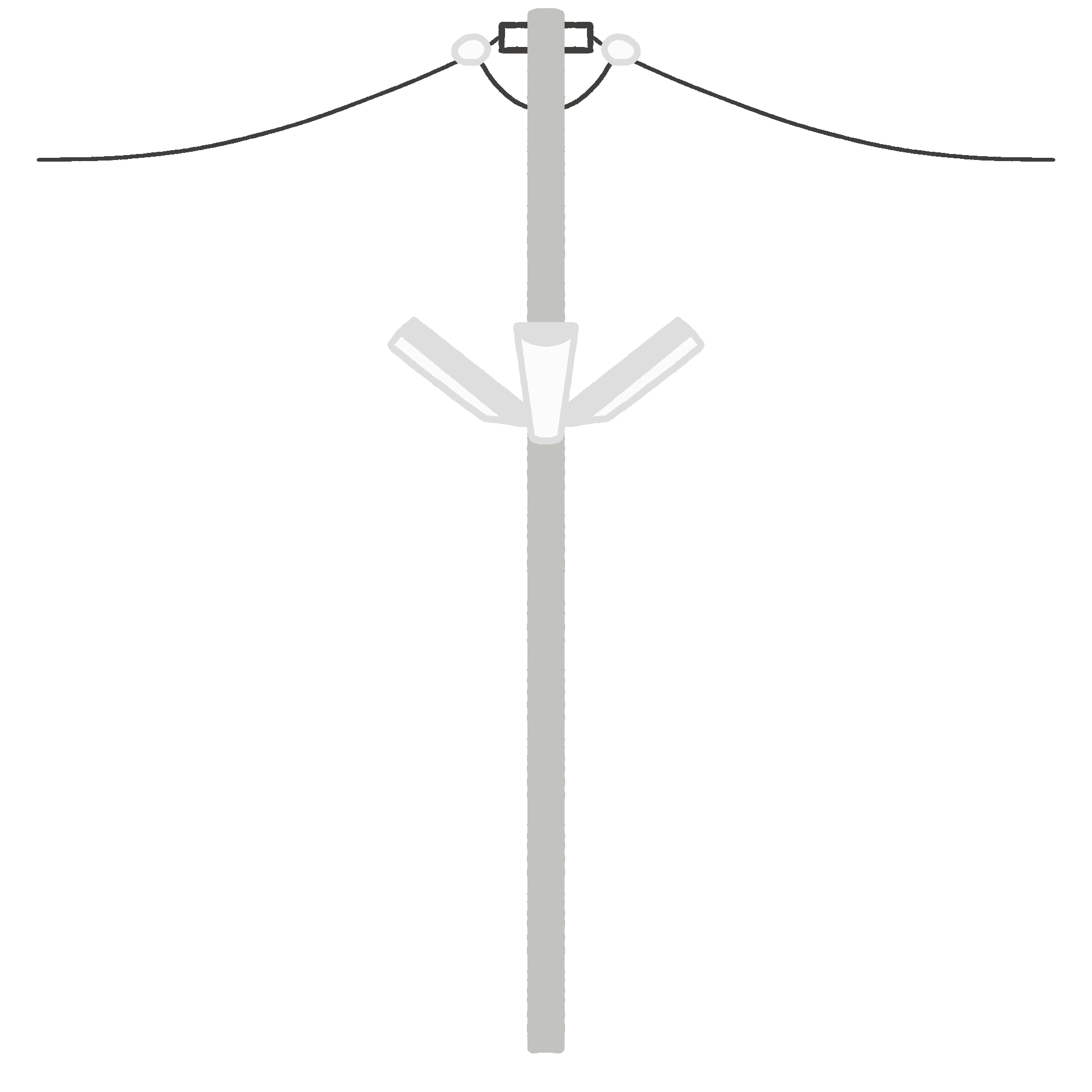 電柱・電灯の無料イラスト素材