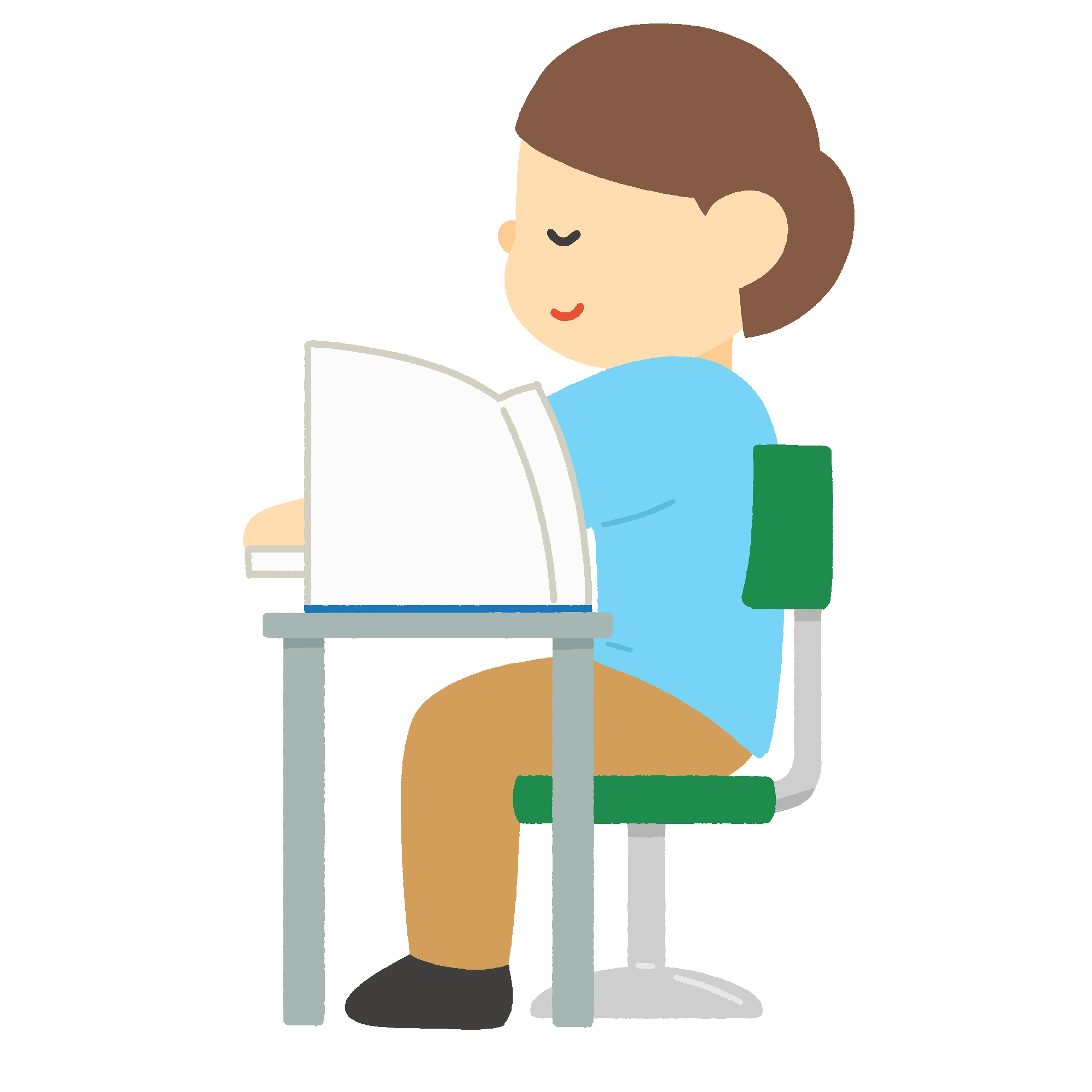 血圧計で血圧を測る男性の無料イラスト素材