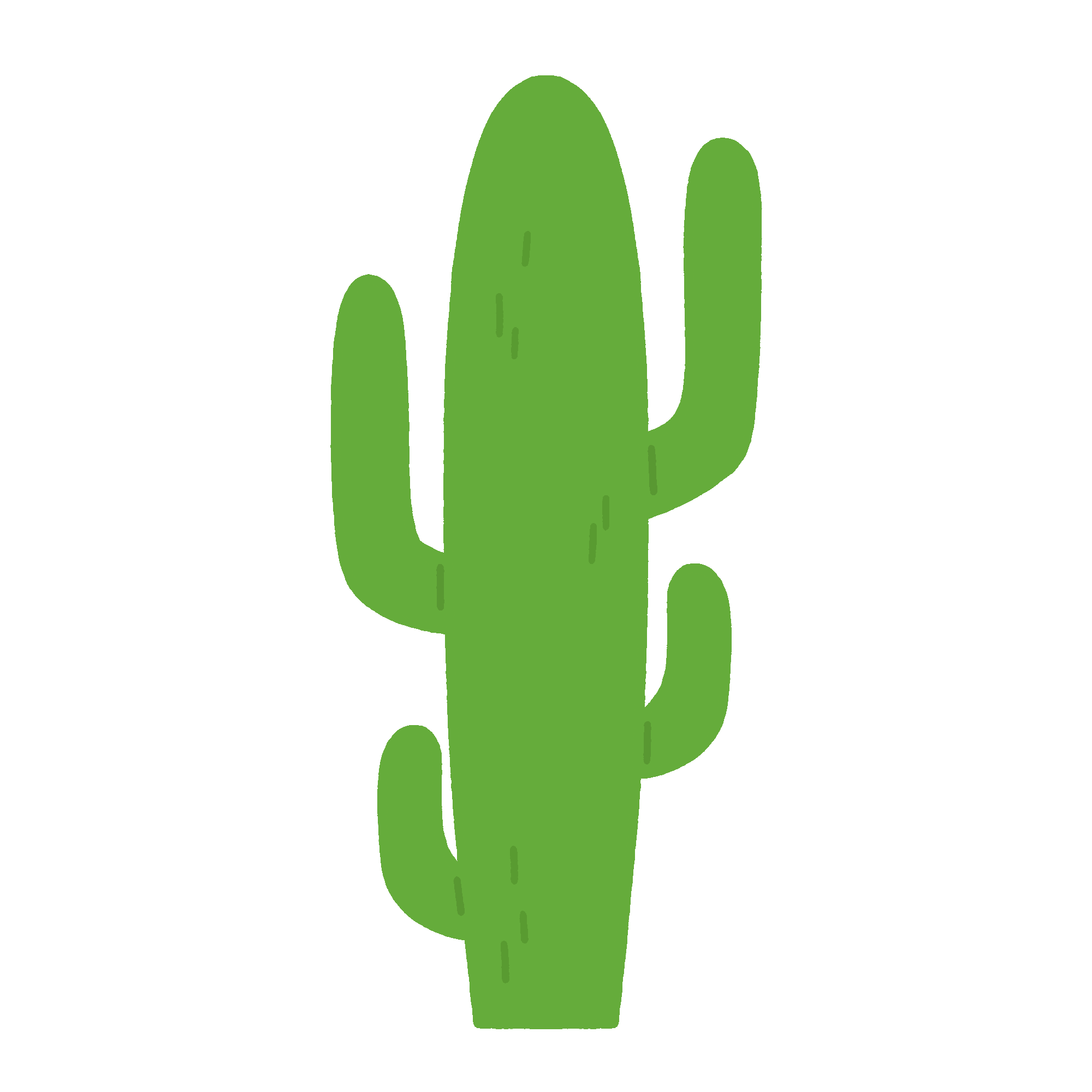 大きなサボテンの無料イラスト素材