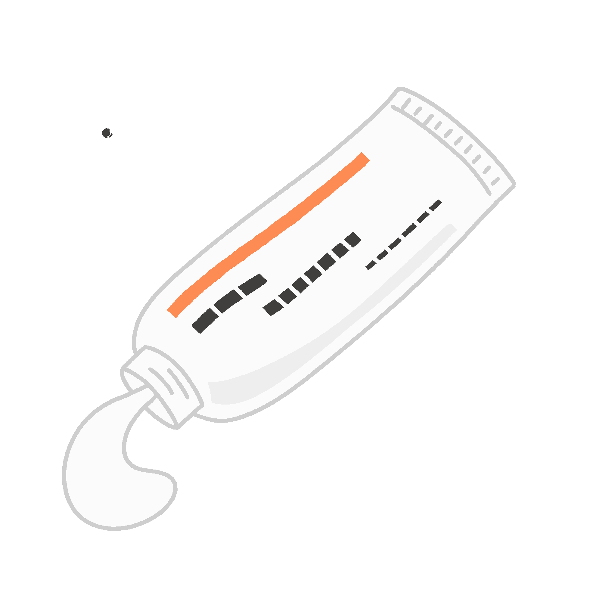 塗り薬（チューブ）の無料イラスト素材