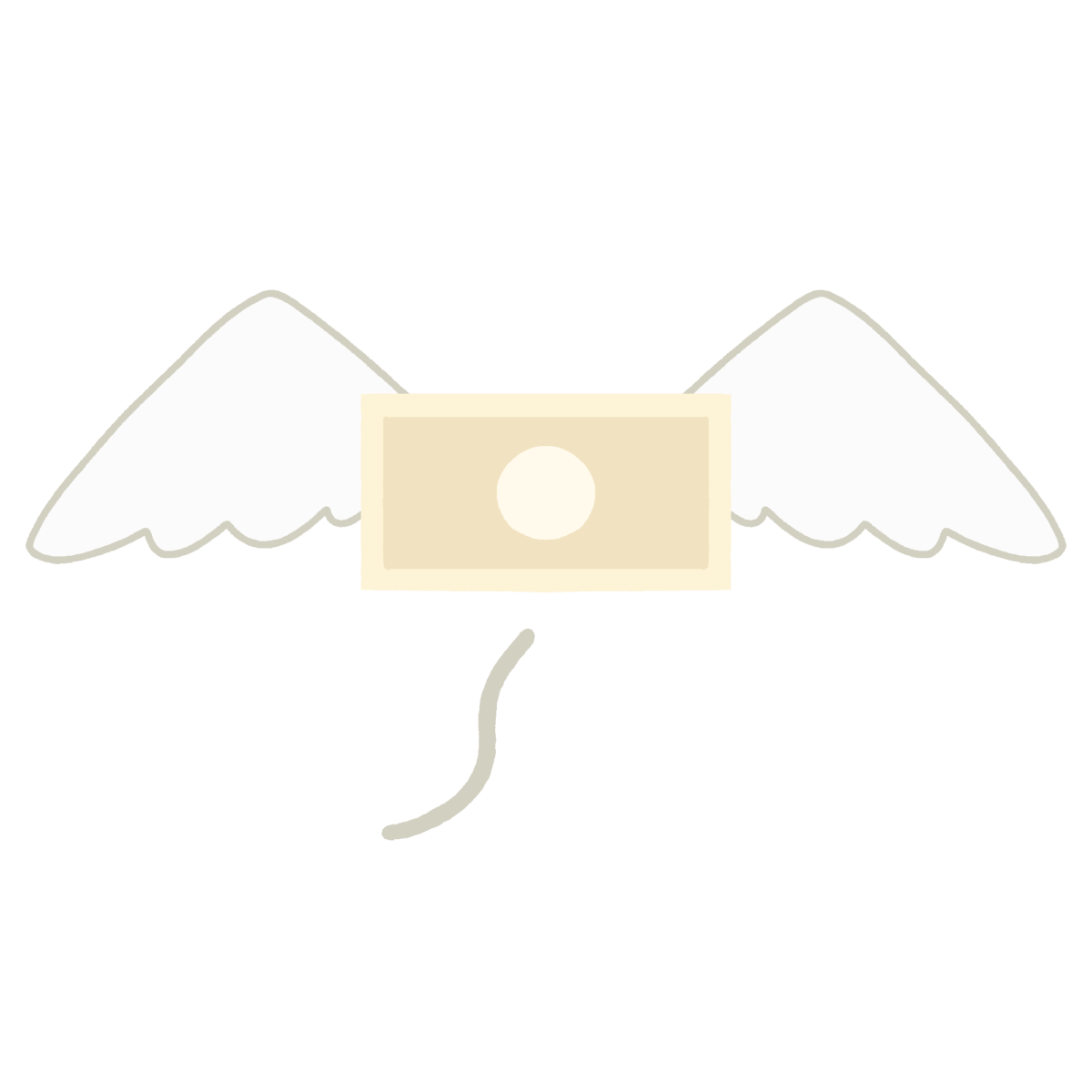 お金が飛ぶフリーイラスト素材