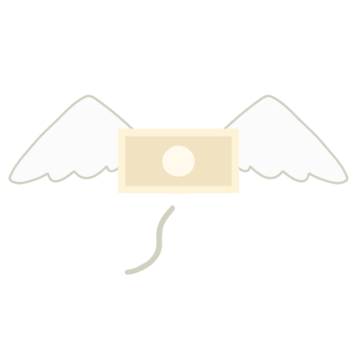 お金が飛ぶフリーイラスト素材