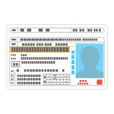 運転免許証（ゴールド免許）のフリーイラスト素材