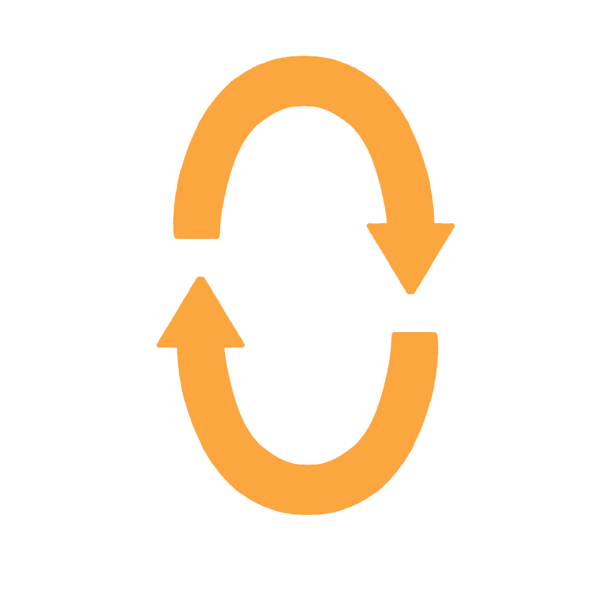 円を描く矢印のフリーイラスト素材