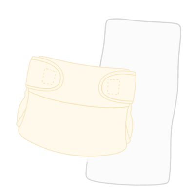 布オムツと布おむつカバーのフリーイラスト素材