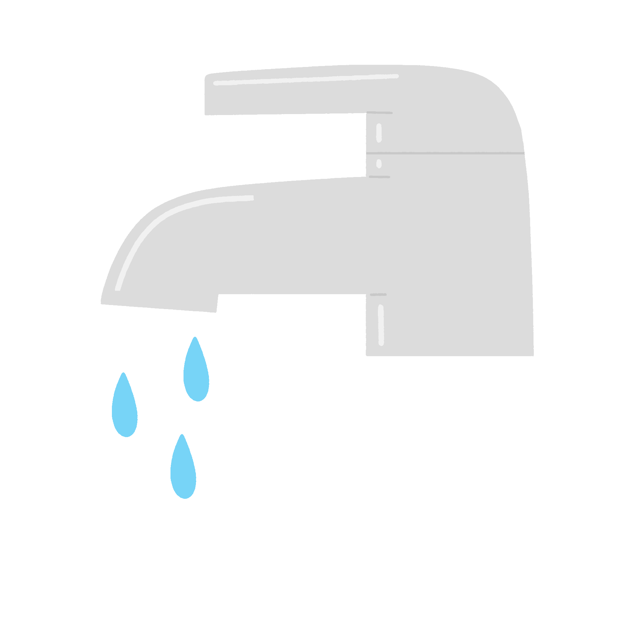 ぽたぽたと水が滴る蛇口のフリーイラスト素材