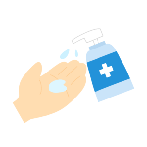 ハンドソープを手に出すフリーイラスト素材