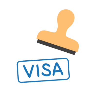 ビザ（査証）スタンプのフリーイラスト素材