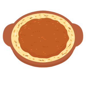 大きなミラノ風ドリアのフリーイラスト素材