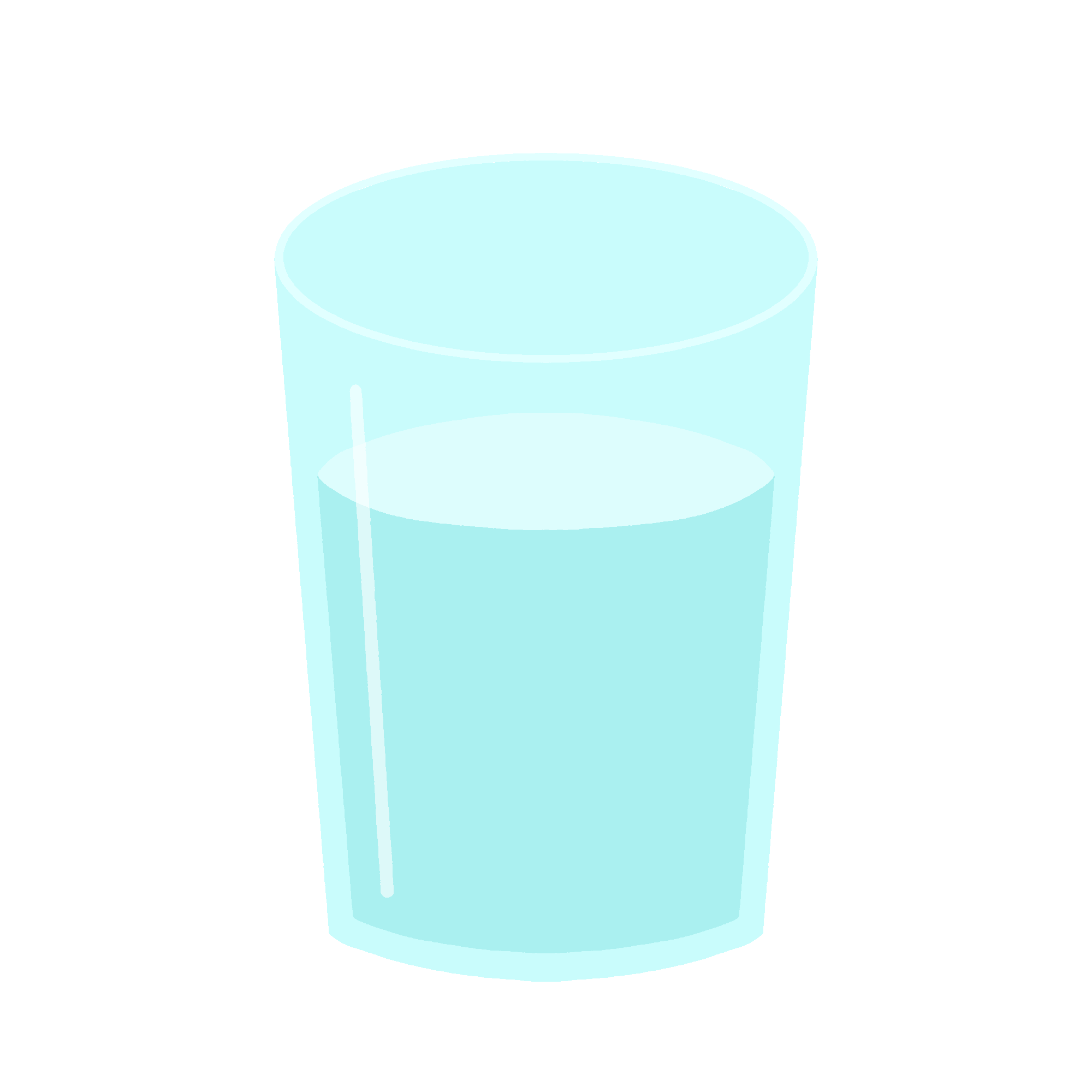 コップに入った水の無料イラスト素材