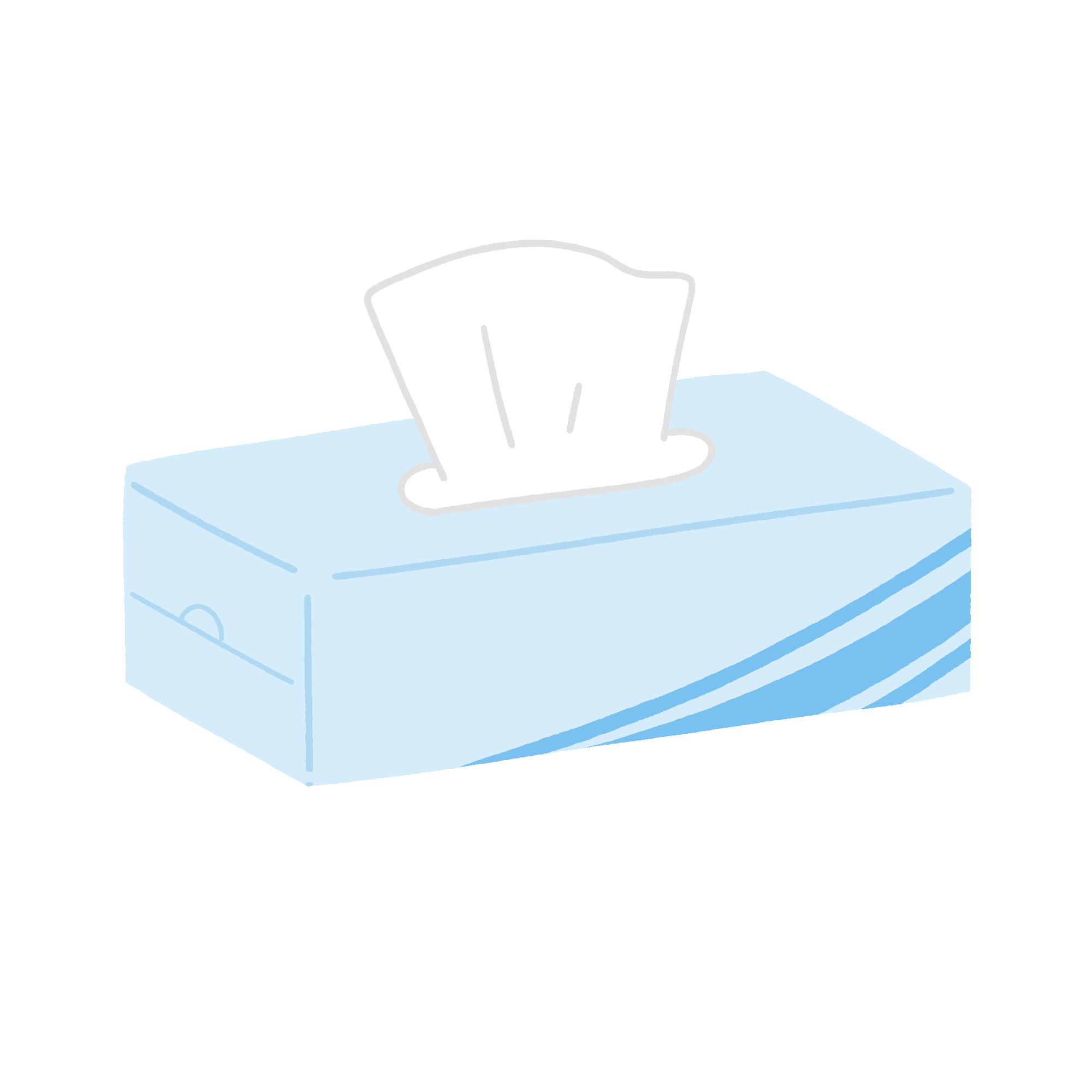 ボックスティッシュの無料イラスト素材