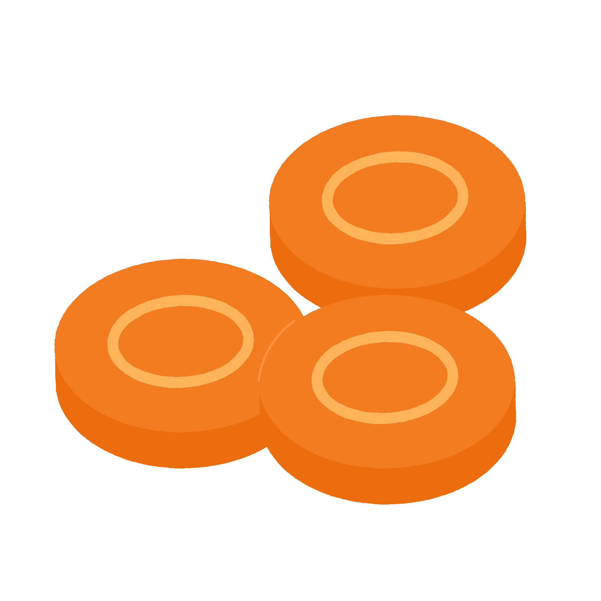 輪切りのにんじんのフリーイラスト素材