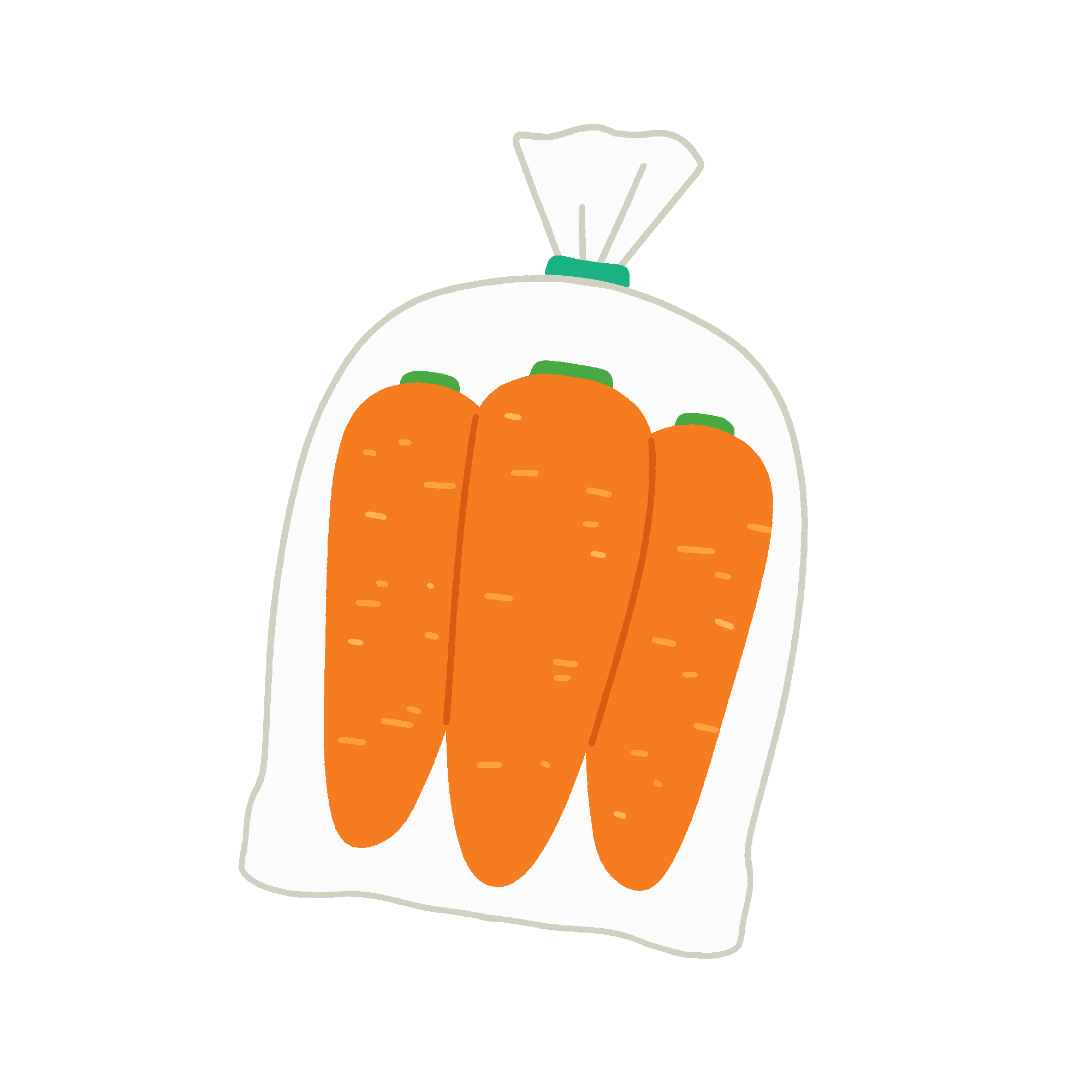 ３本入りのにんじんのフリーイラスト素材