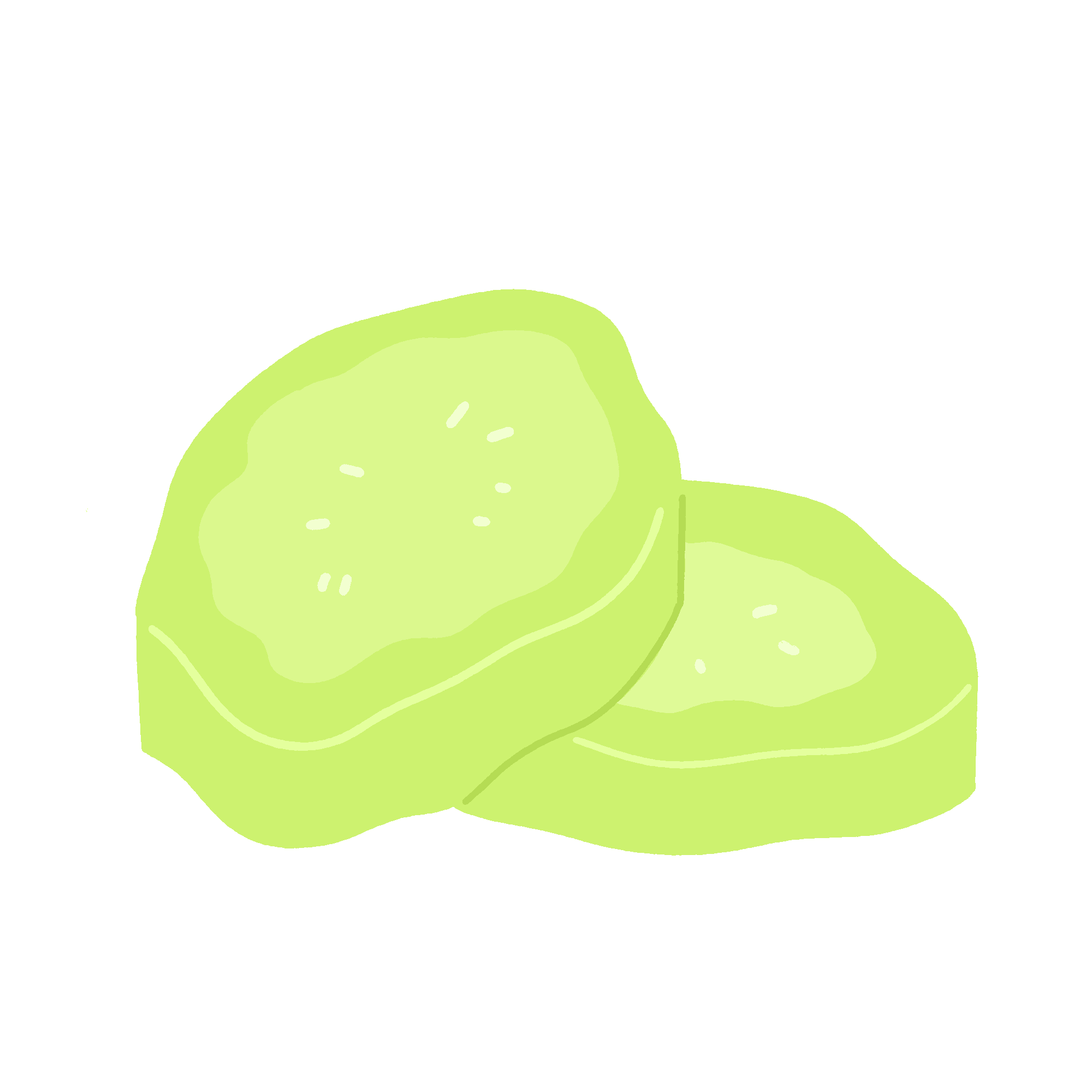 ブロッコリーの茎のフリーイラスト素材