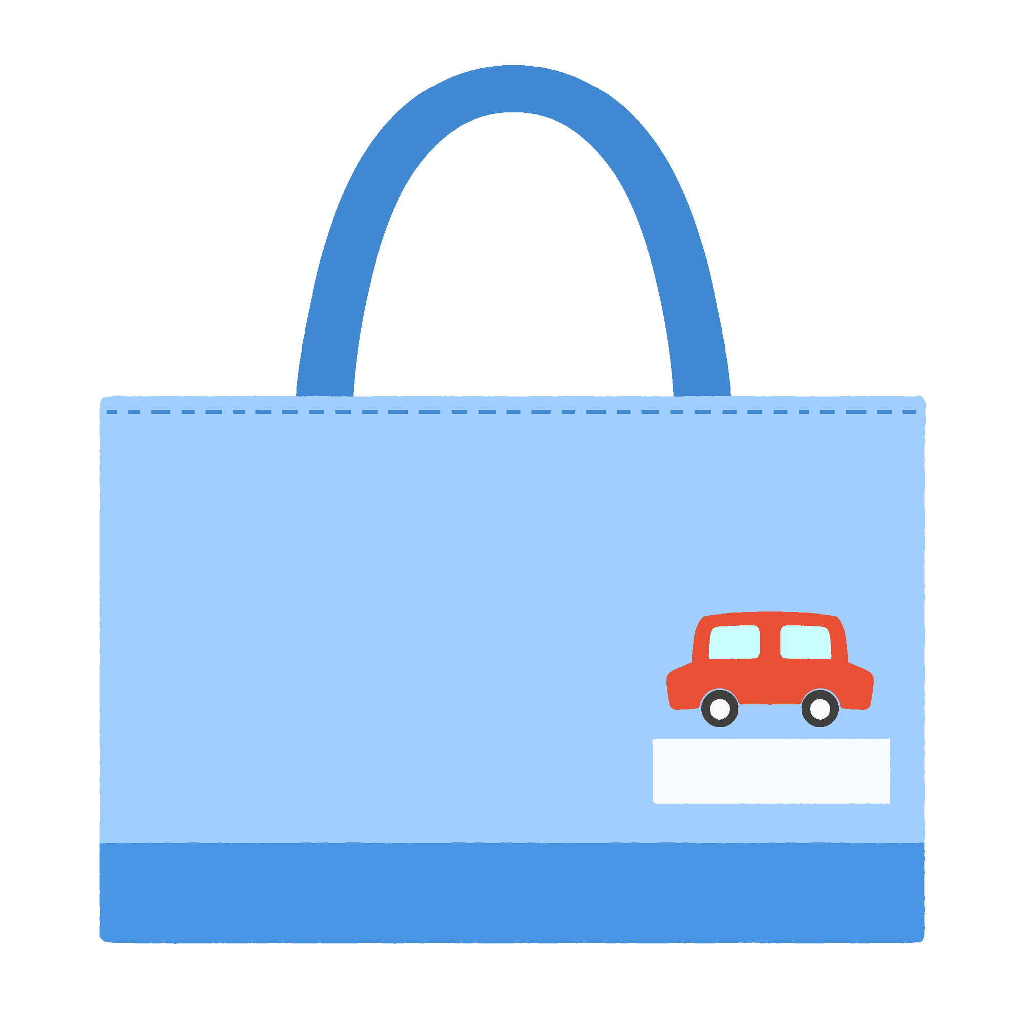 男の子向けのレッスンバッグのフリーイラスト素材