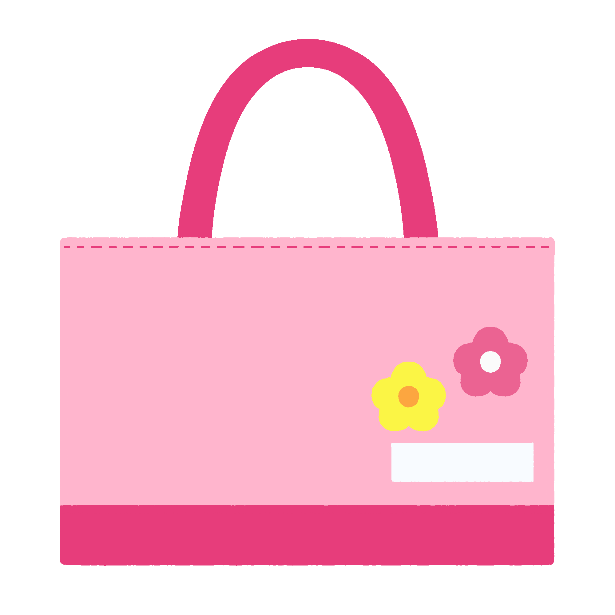 女の子向けのレッスンバッグのフリーイラスト素材