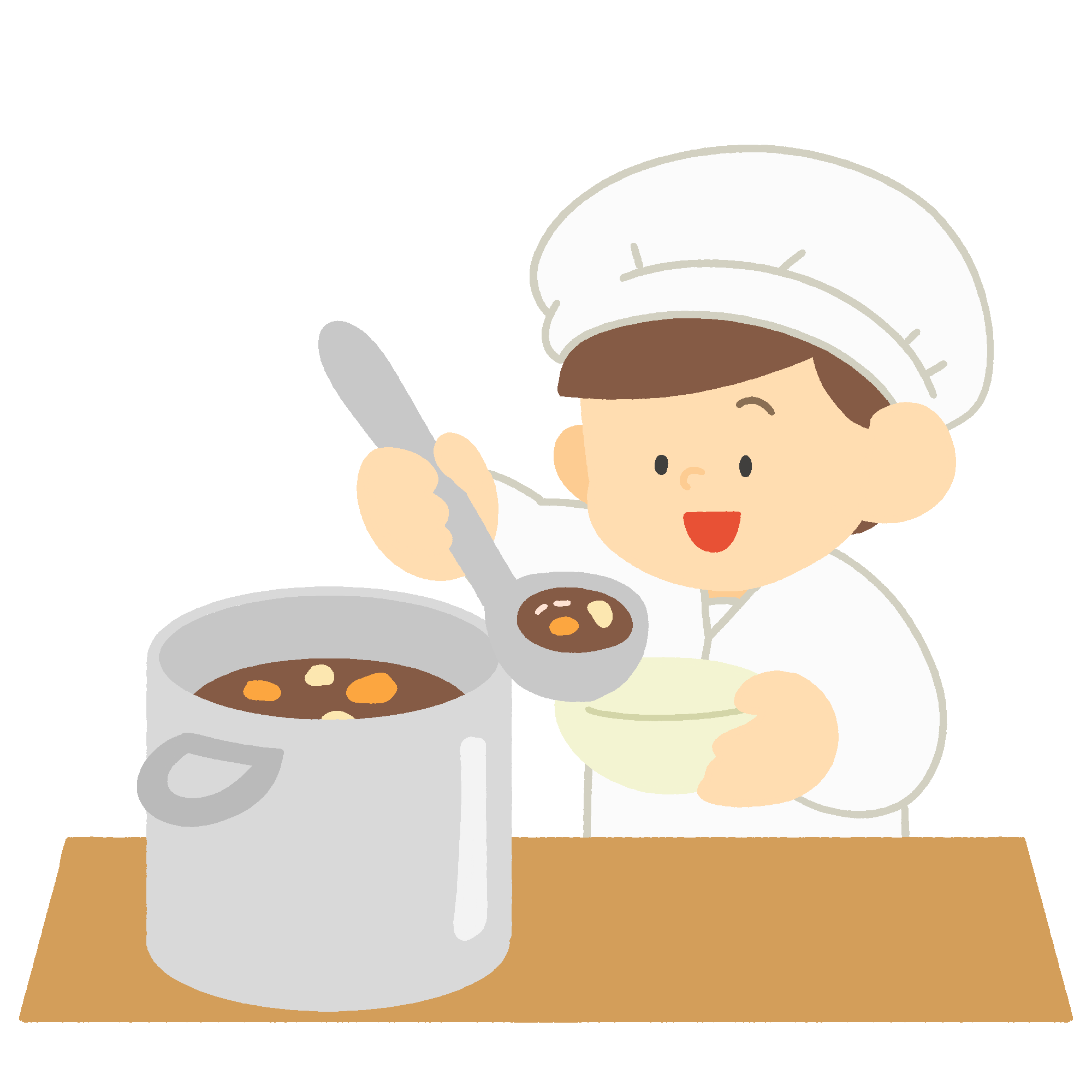 給食当番のフリーイラスト素材