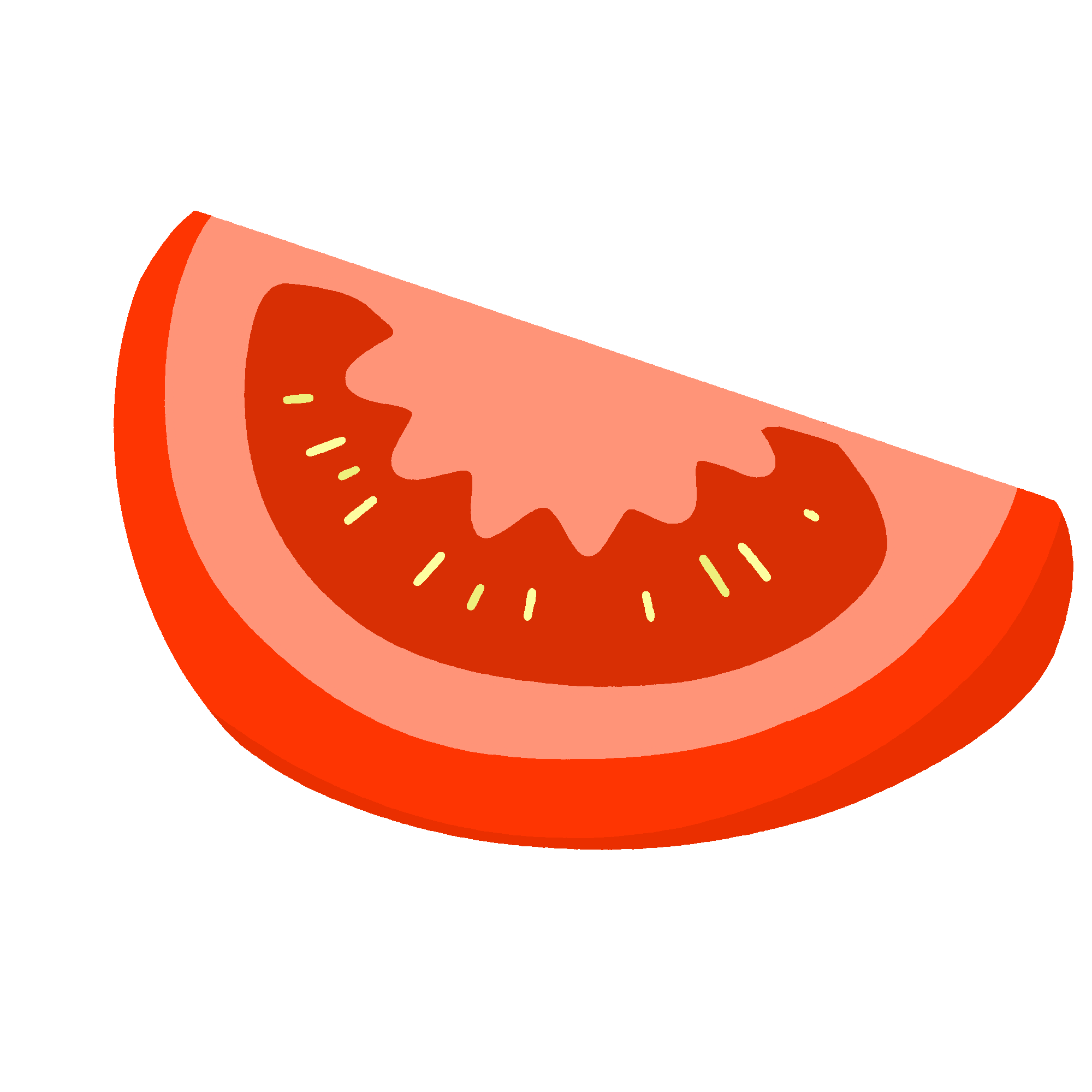 くし切りのトマトのフリーイラスト素材