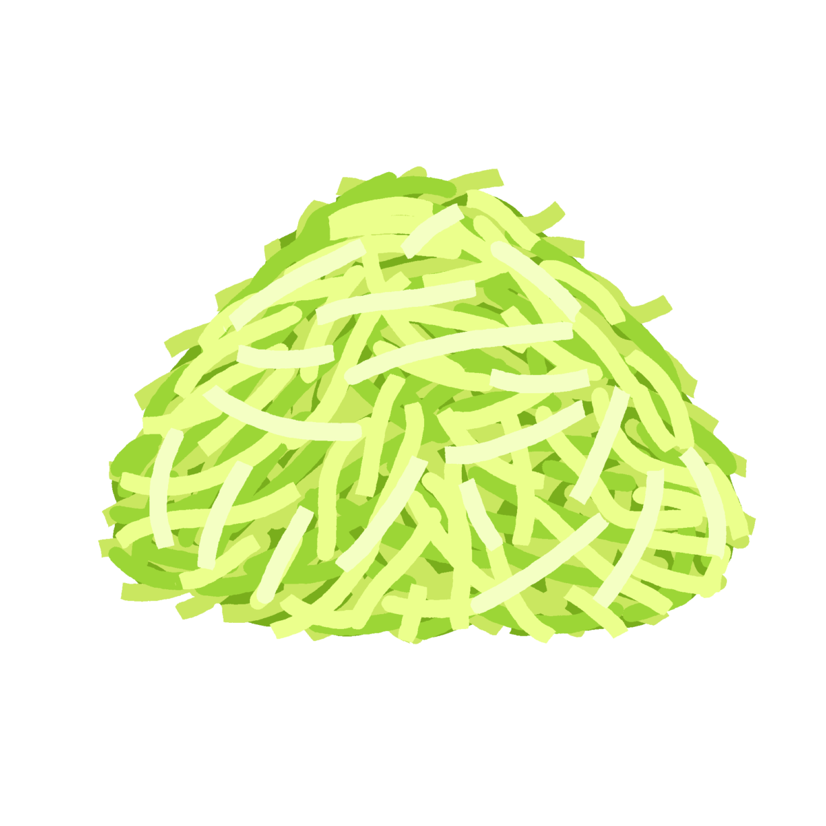 せん切りキャベツの無料イラスト｜給食だより・料理レシピプリント用素材